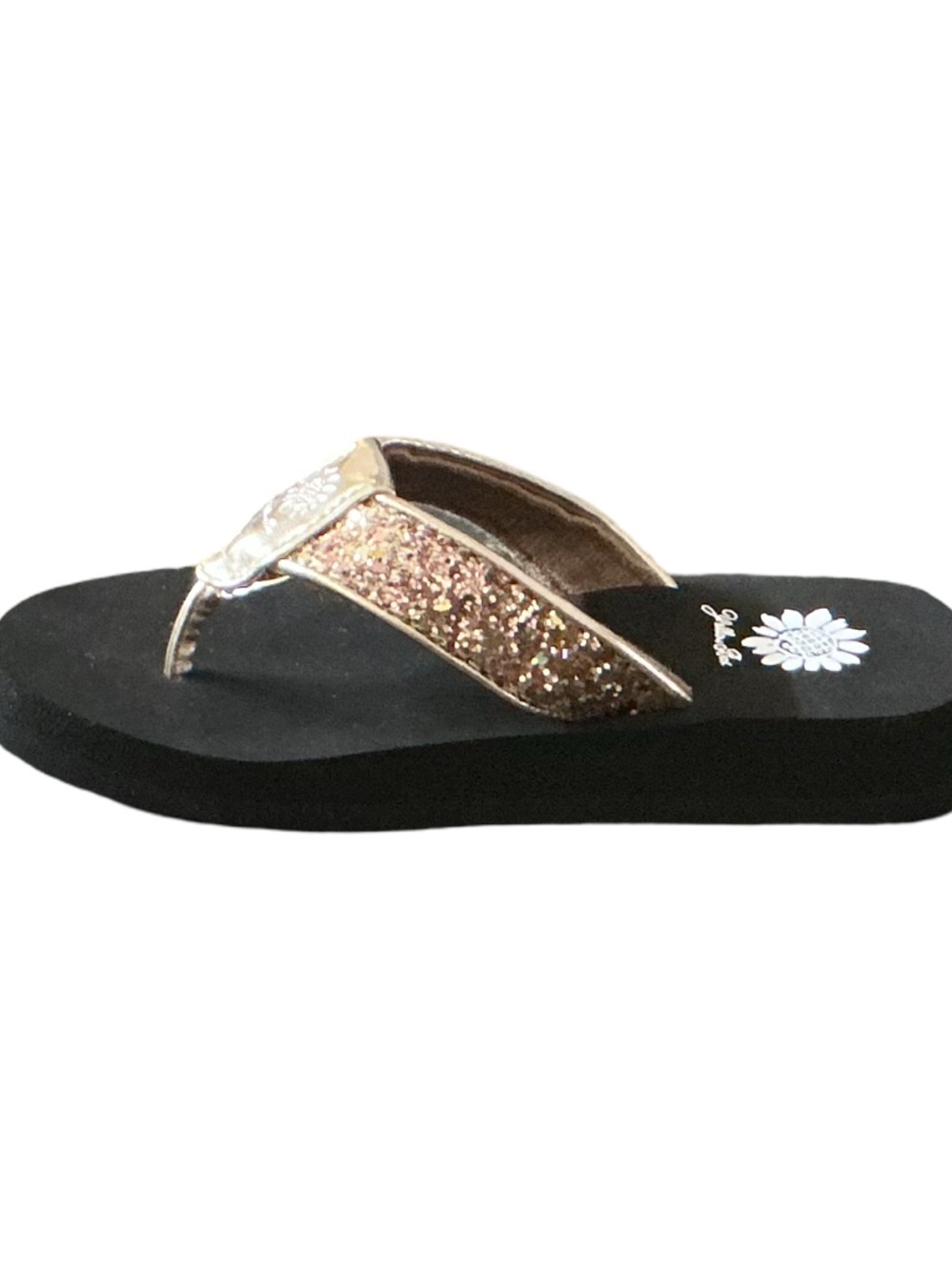 YELLOW BOX KIDS FLIP FLOPS DESTILLY2 PLATINO MEDIUM WIDTH NEW IN BOXING